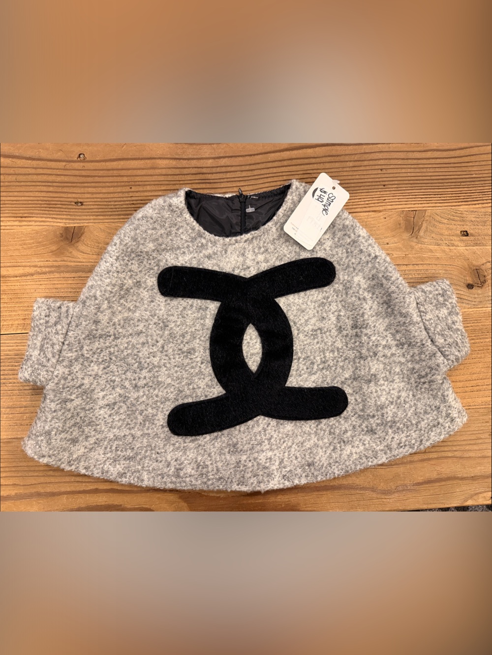 Kids Grey Sweater with Black Graphic Logo